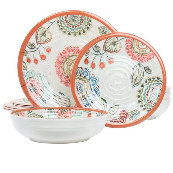 Elama Ester Other - Elama Ester 12 Piece Melamine Dinnerware Set